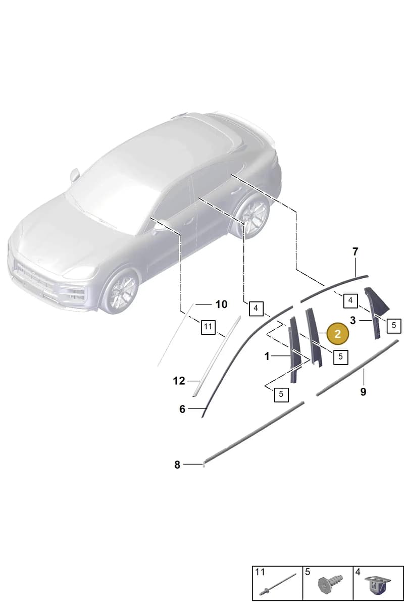 9Y3839901A — Porsche Cayenne Coupe (2023-2023) diagram p60810150, position 2