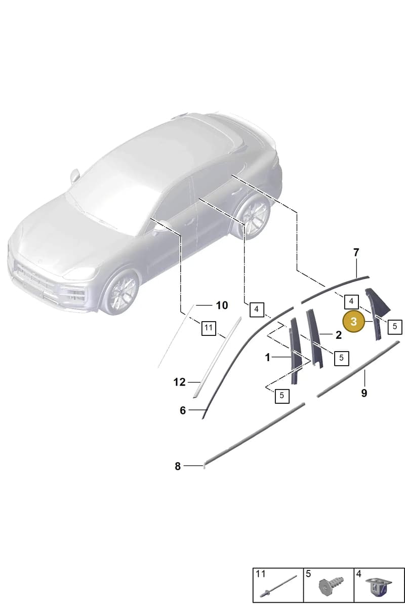 9Y3839903A — Porsche Cayenne Coupe (2023-2023) diagram p60810150, position 3