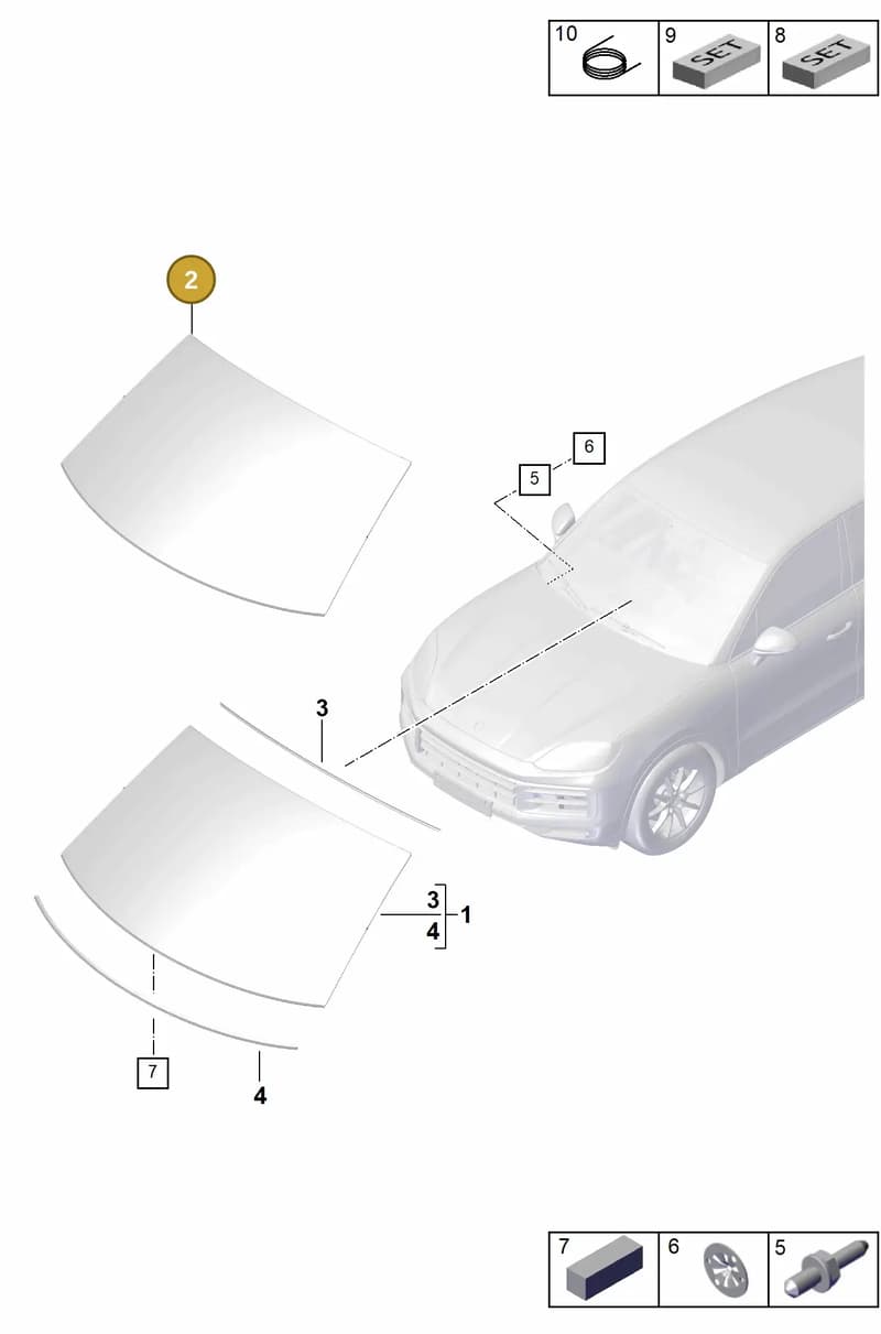9Y3845011AR — Porsche Cayenne Coupe (2023-2023) diagram p60805000, position 2
