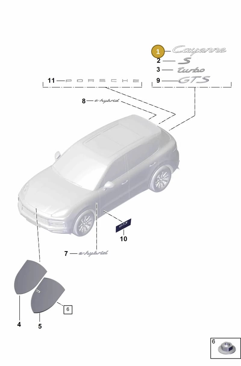 9Y3853675AL — Porsche Cayenne (2017-2023) diagram p51810010, position 1