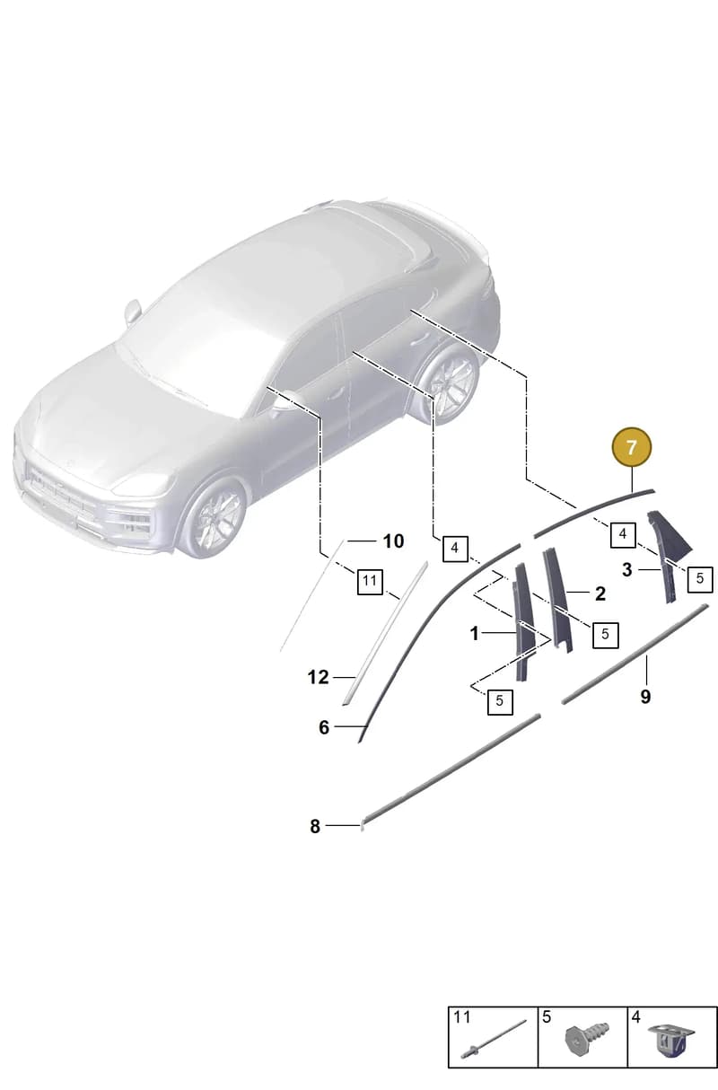 9Y3853908A041 — Porsche Cayenne Hybrid Coupe (2023-) diagram p60810150, position 7