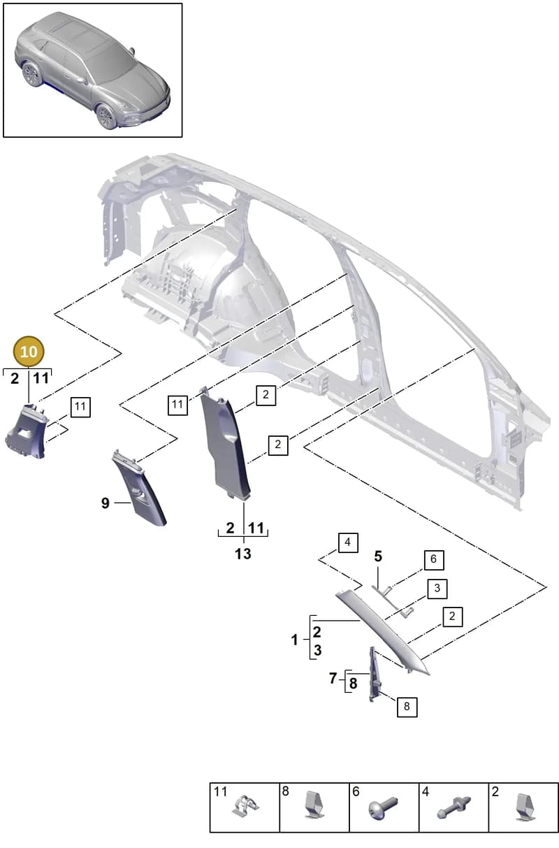 9Y3867288FOC9 — Porsche Cayenne (2017-2023) diagram p51807020, position 10
