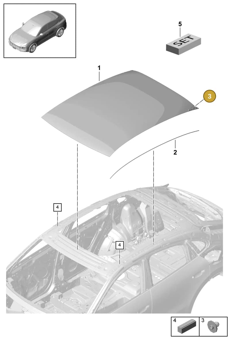 9Y3877509 — Porsche Cayenne (2017-2023) diagram p51811010, position 3