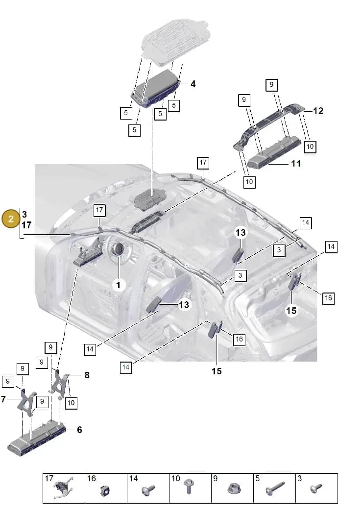9Y3880741E — Porsche Cayenne Coupe (2023-2023) diagram p60812500, position 2