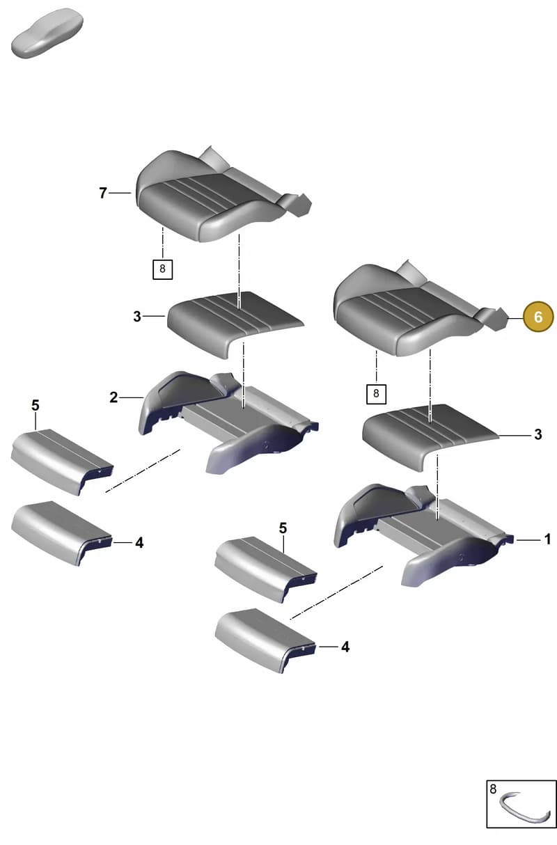 9Y3881405P8YR — Porsche Cayenne Hybrid Coupe (2023-) diagram p60817420, position 6