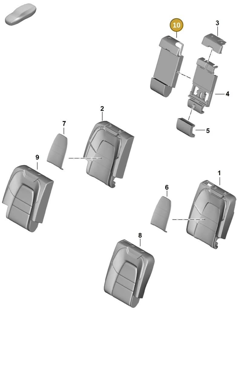 9Y3885806PBZ0 — Porsche Cayenne Coupe (2023-2023) diagram p60818310, position 10