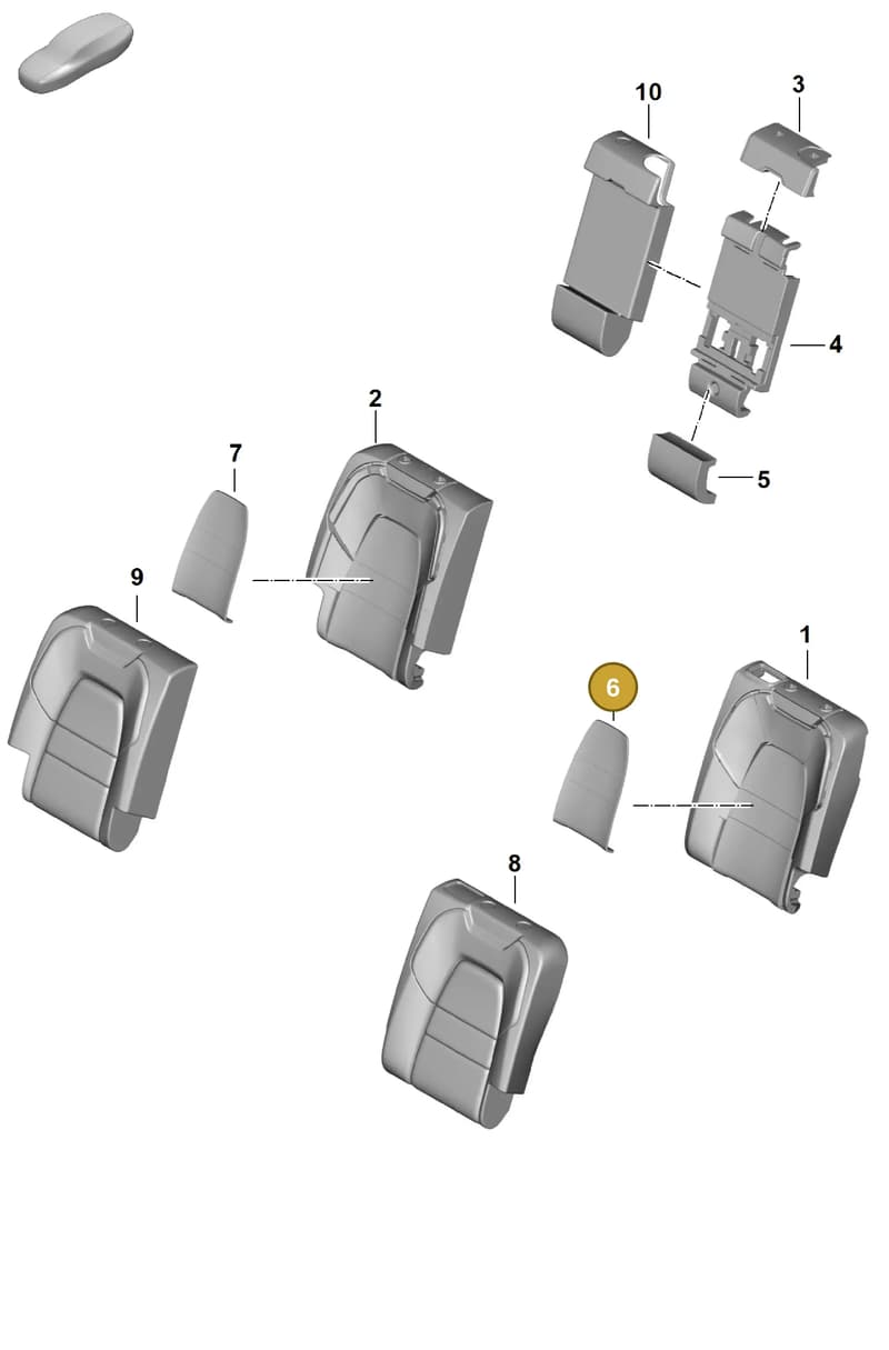9Y3886887 — Porsche Cayenne Coupe (2023-2023) diagram p60818310, position 6
