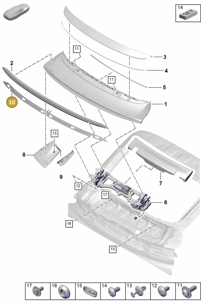 9Y3898010C — Porsche Cayenne Coupe (2023-2023) diagram p60803190, position 10