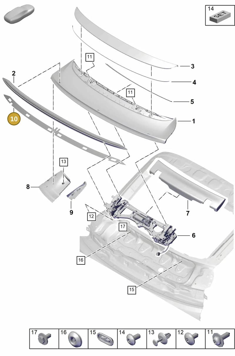 9Y3898010C — Porsche Cayenne Coupe (2023-2023) diagram p60803180, position 10