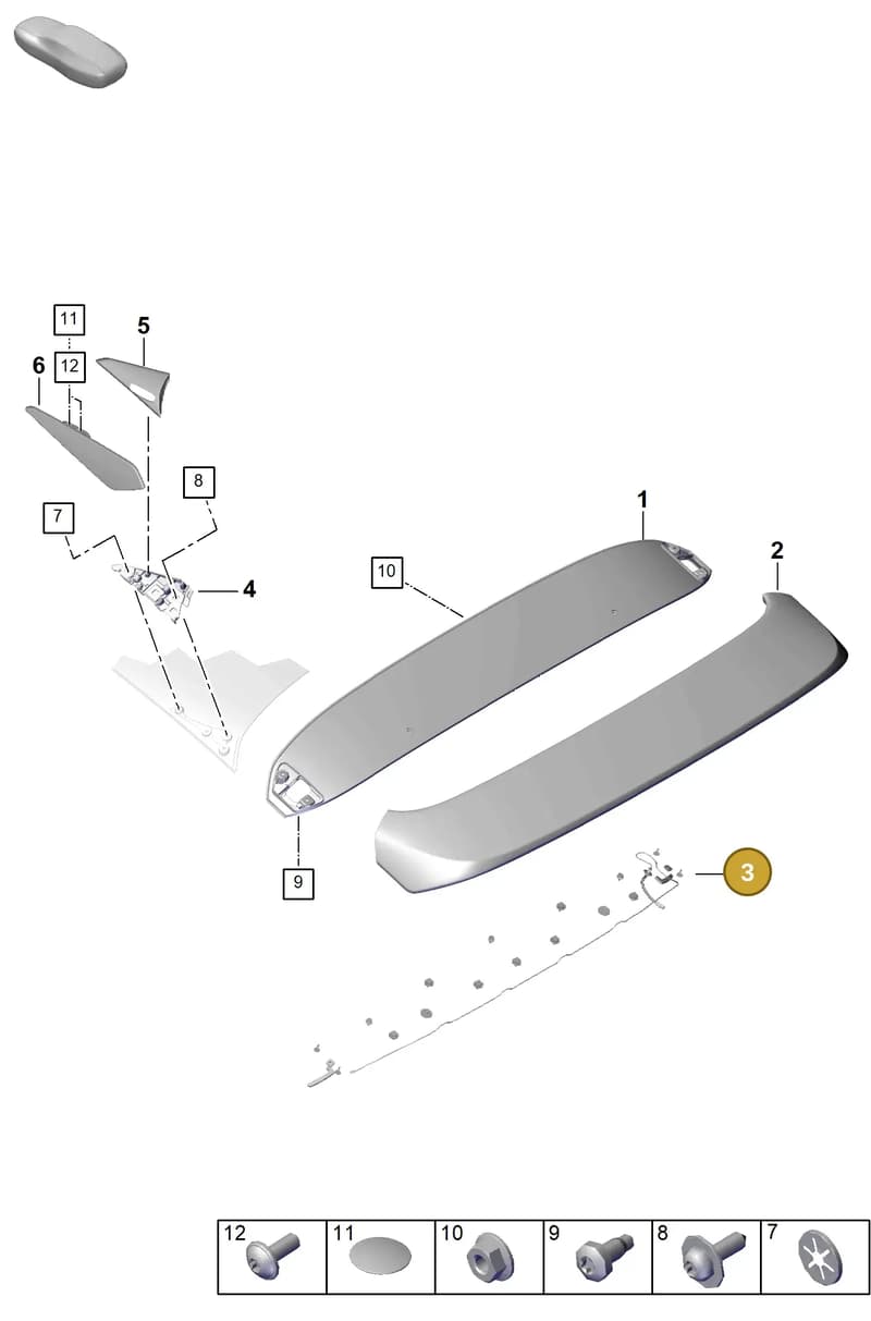 9Y3898053 — Porsche Cayenne Coupe (2023-2023) diagram p60803160, position 3