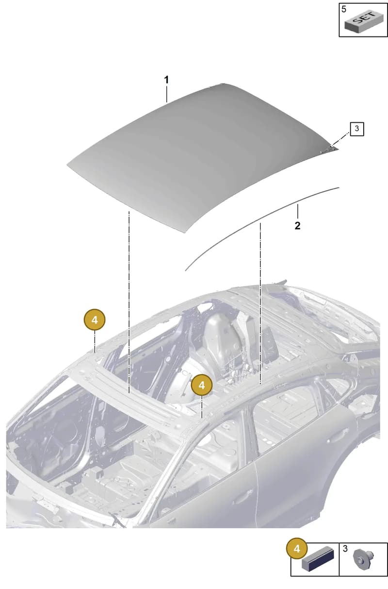 9Y3898055 — Porsche Cayenne Coupe (2023-2023) diagram p60811100, position 4