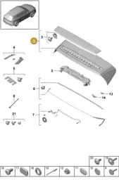 9Y3898932E Porsche Rear Spoiler