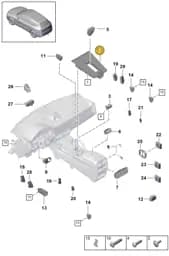9Y3953513JHUO Porsche Steering Column Switch (High-Gloss Black/Black HUO)