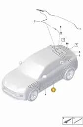 9Y3955744A Porsche Hose Line for Washer Water