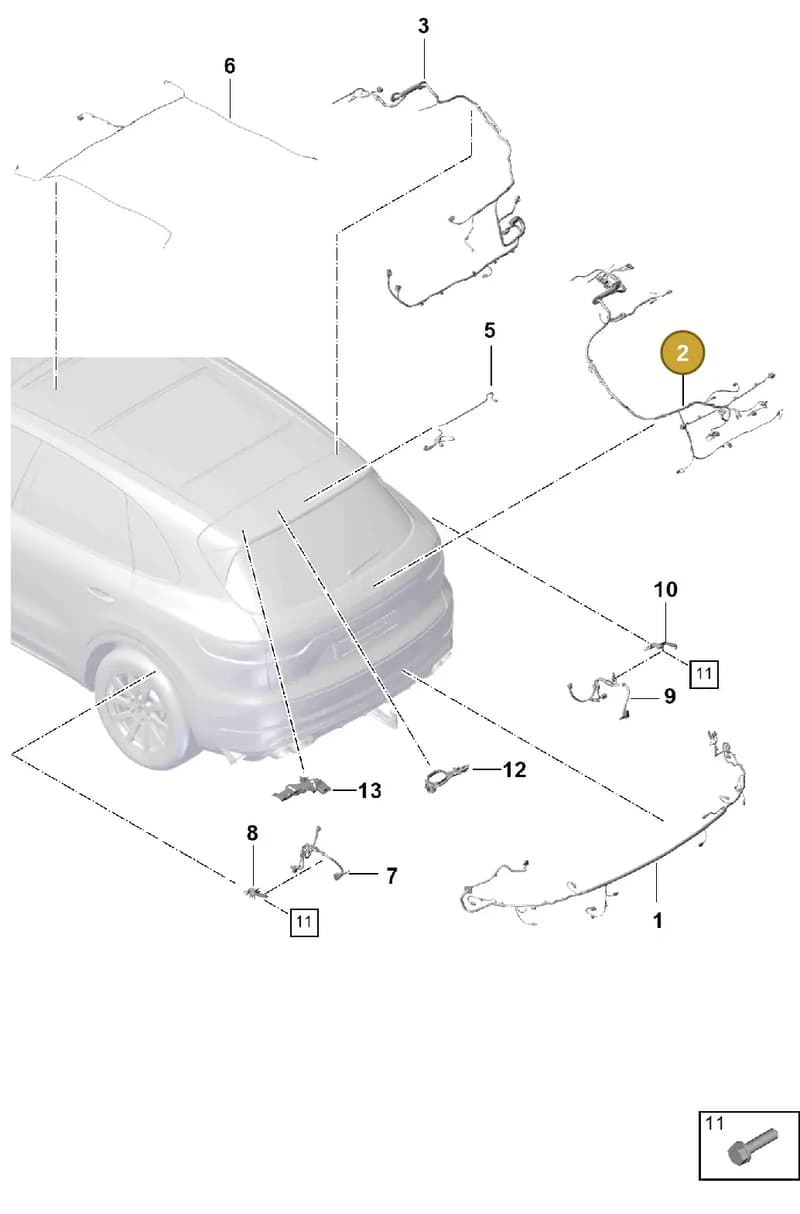 9Y3971145CH — Porsche Cayenne (2017-2023) diagram p51902040, position 2