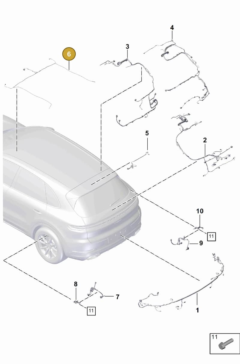 9Y3971247A — Porsche Cayenne Coupe (2023-2023) diagram p60903500, position 6