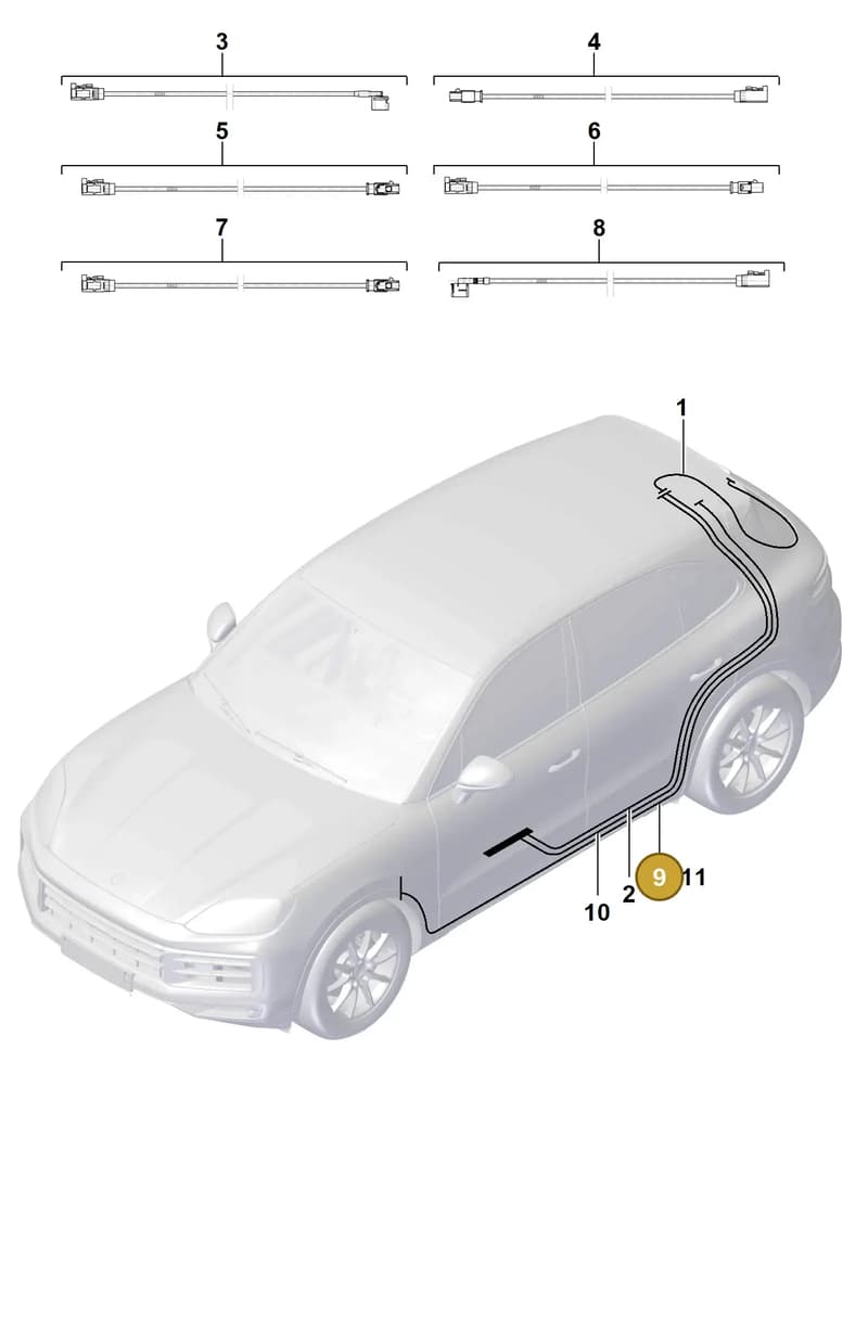 9Y3971298D — Porsche Cayenne Coupe (2023-2023) diagram p60912300, position 9