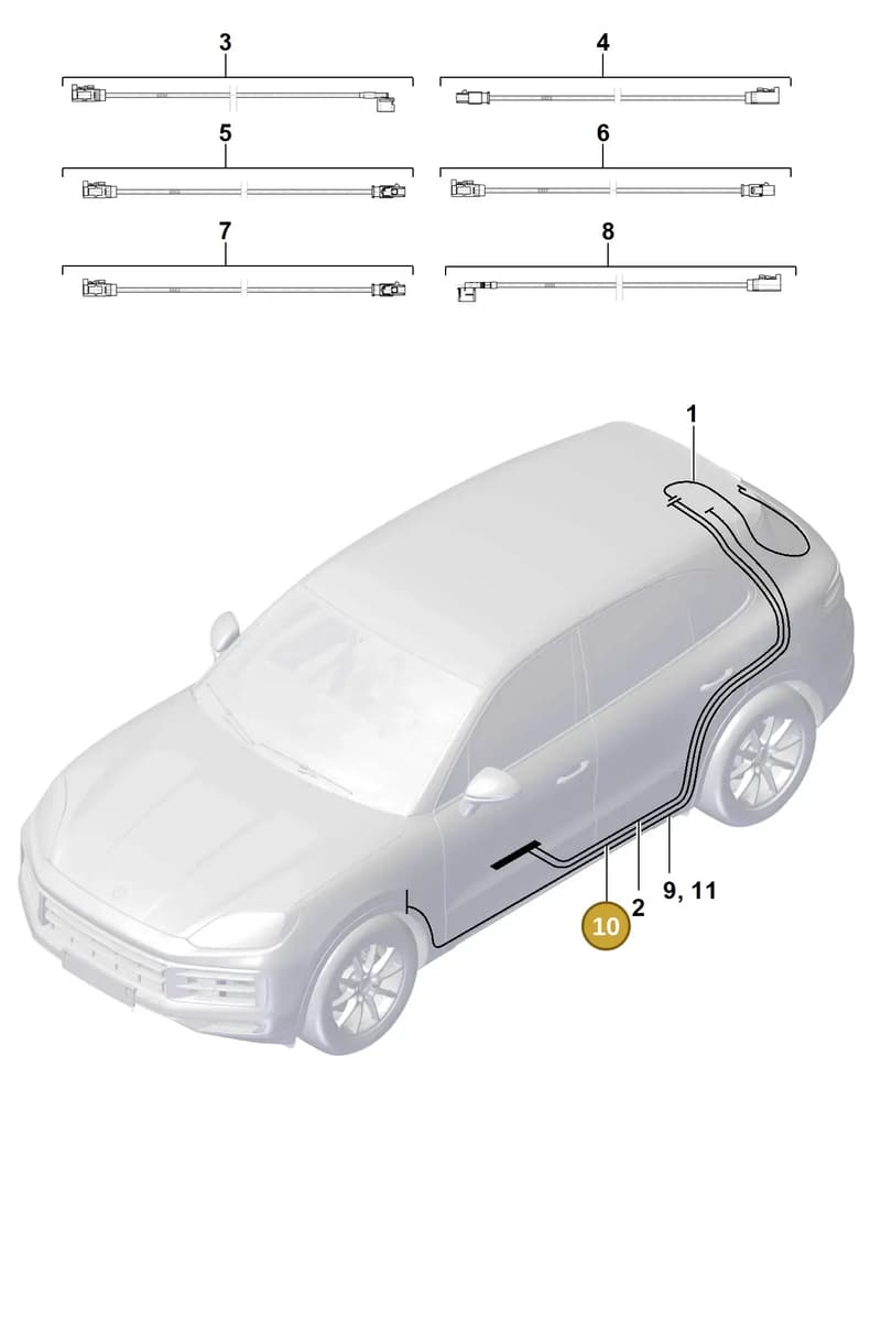 9Y3971298E — Porsche Cayenne Coupe (2023-2023) diagram p60912300, position 10