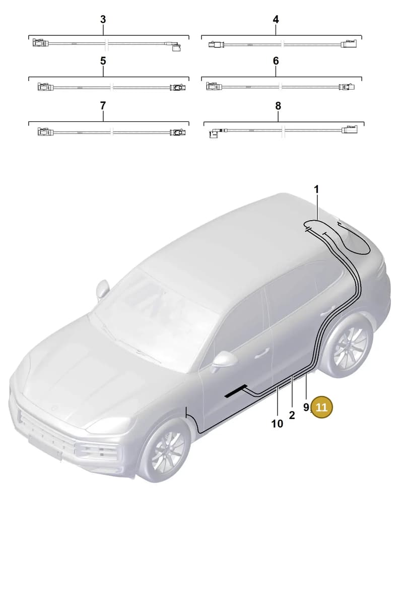 9Y3971327G — Porsche Cayenne Coupe (2023-2023) diagram p60912300, position 11