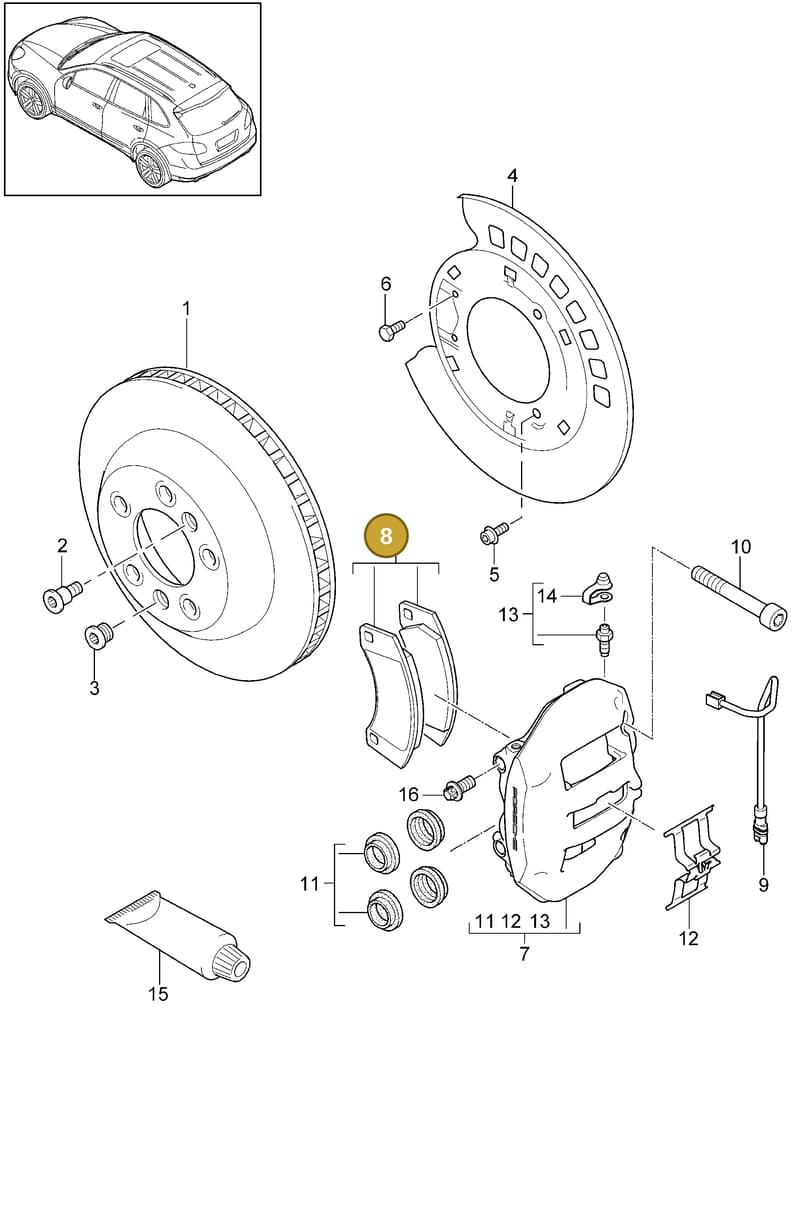 PAA698451A — Porsche Cayenne (2010-2018) diagram p37603000, position 8