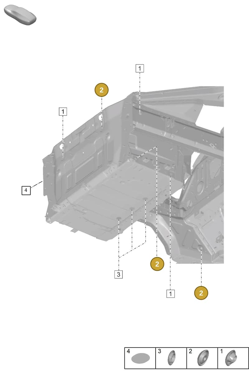 PAA899182 — Porsche 911 (2018-2024) diagram p53806000, position 2