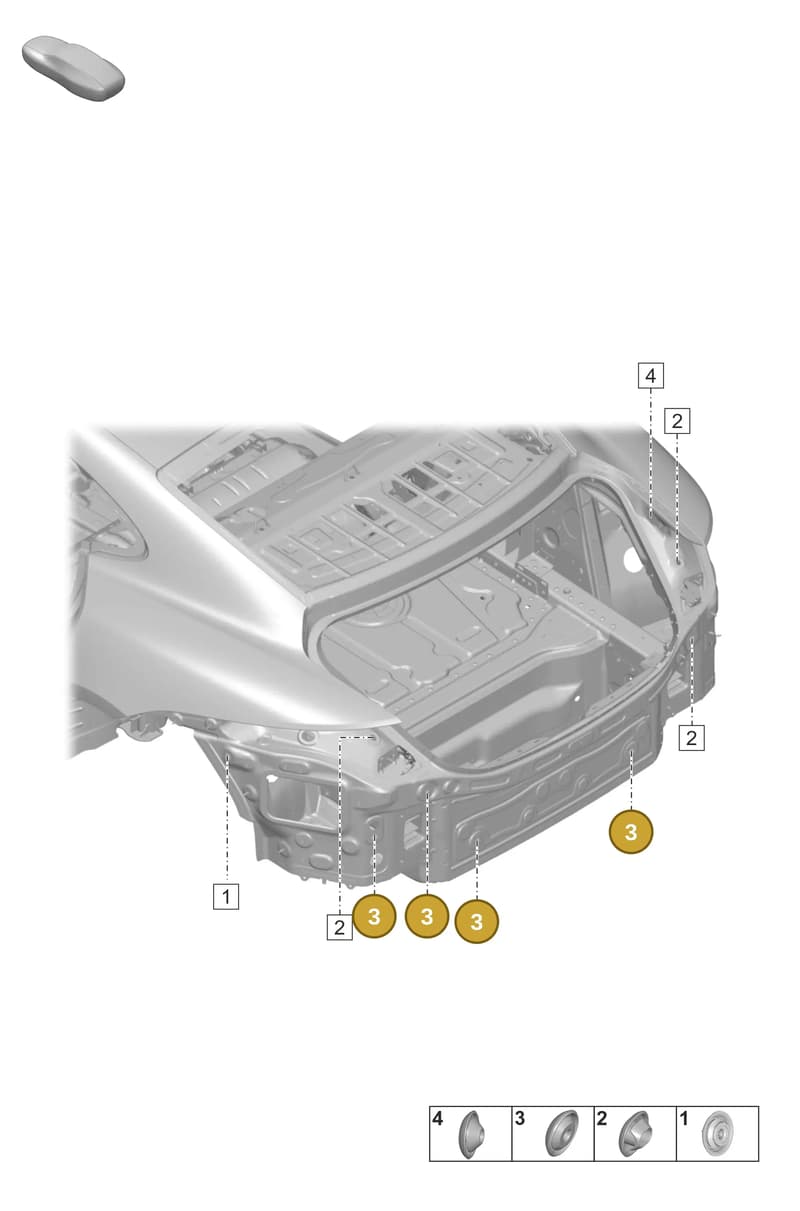 PAA899182 — Porsche Taycan Sport Turismo (2019-2024) diagram p56806400, position 3
