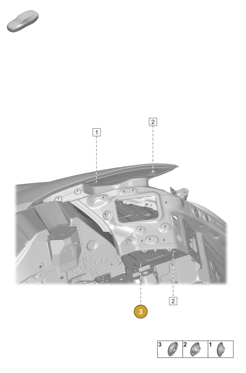 PAA899182 — Porsche Taycan Sport Turismo (2019-2024) diagram p56806450, position 3