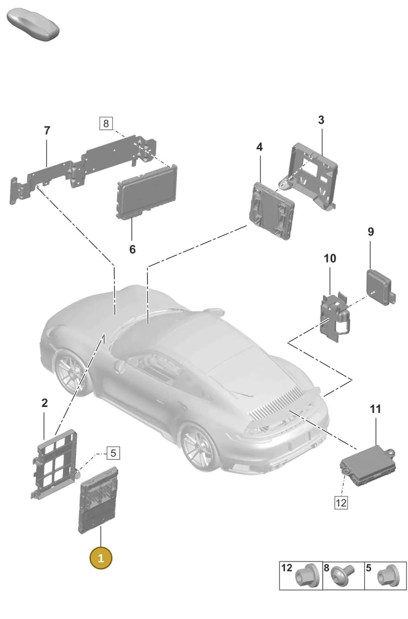PAA907063 — Porsche 911 (2020-2022) diagram p57901040, position 1
