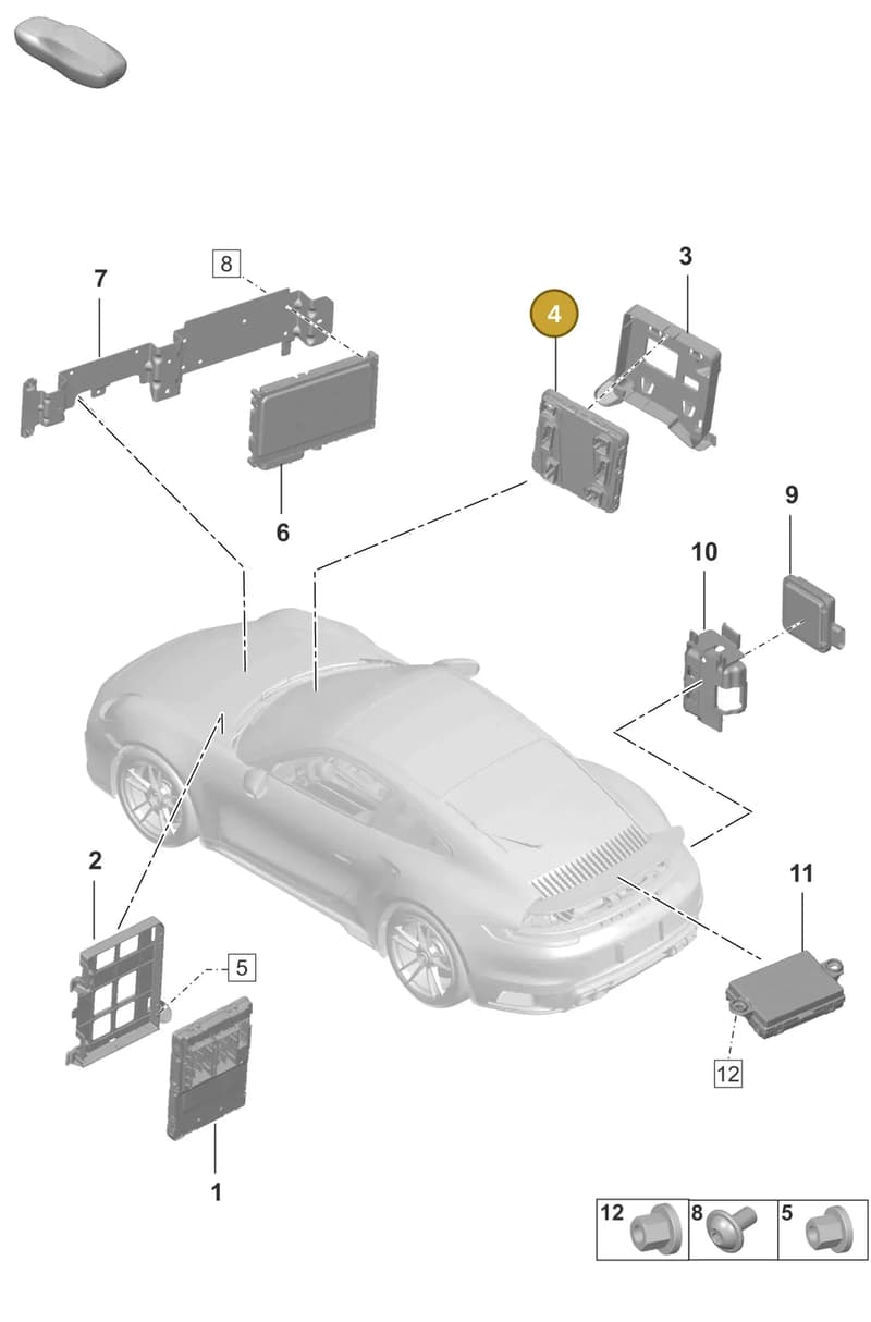 PAA907064A — Porsche 911 (2020-2022) diagram p57901040, position 4