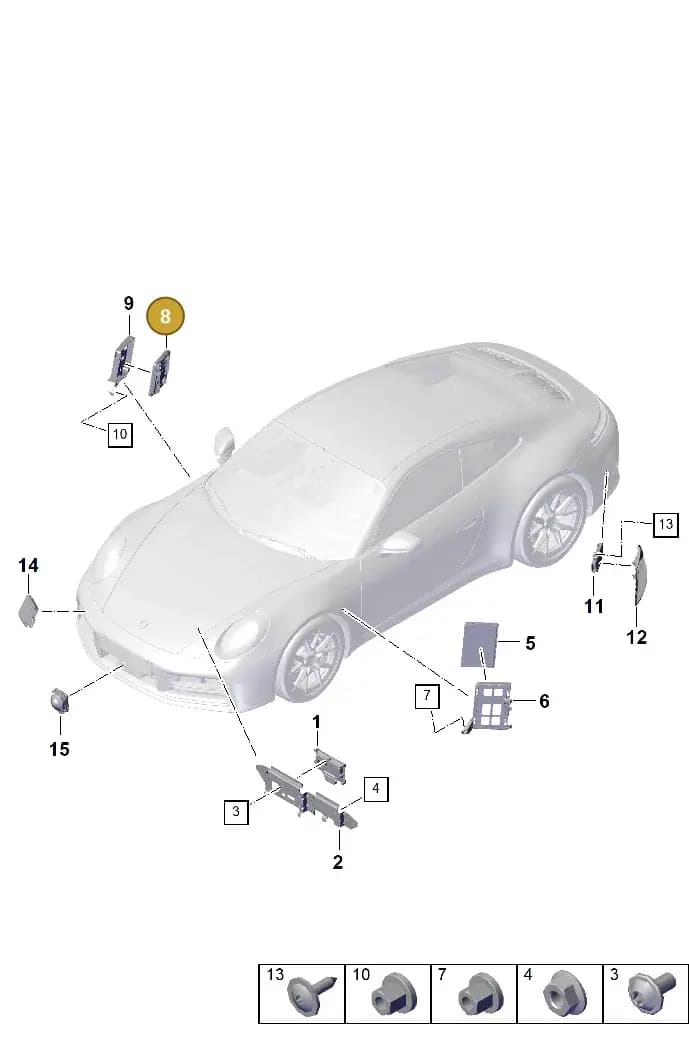 PAA907064C — Porsche 911 (2024-2025) diagram p63901300, position 8