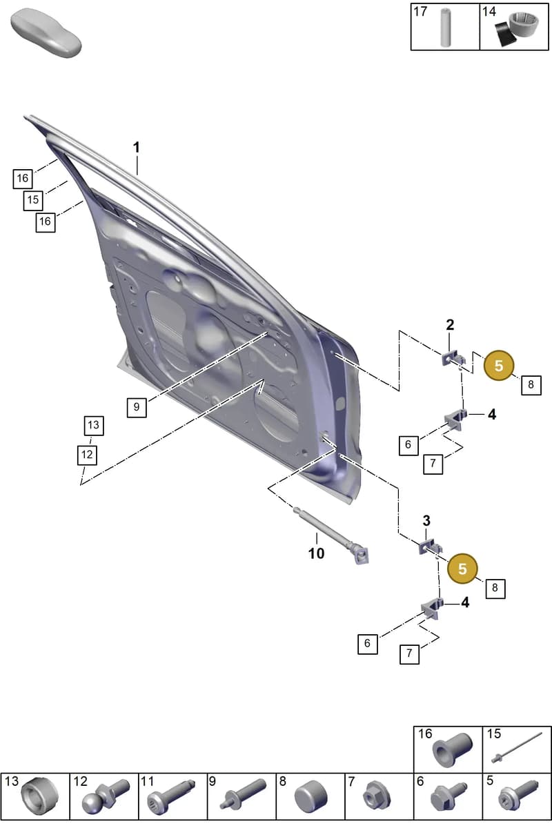 PAA912582 — Porsche Panamera (2023-2025) diagram p62804000, position 5