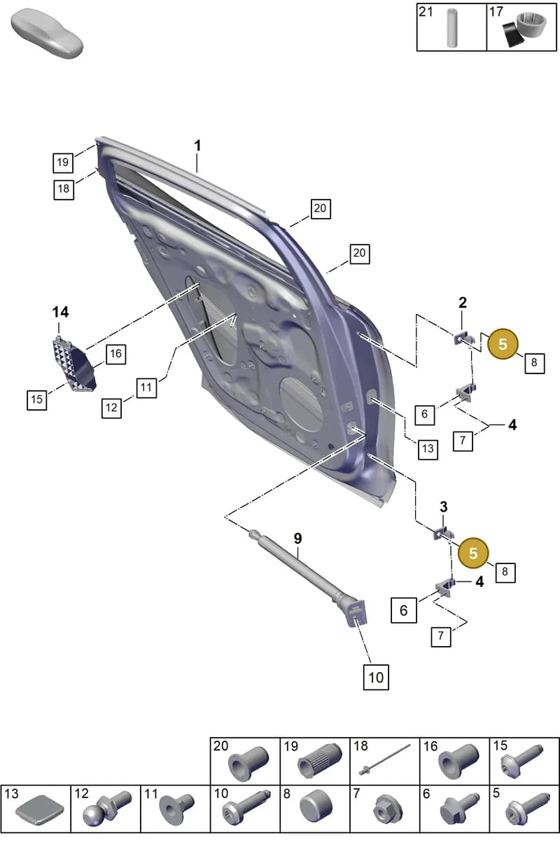 PAA912582 — Porsche Panamera (2023-2025) diagram p62804075, position 5