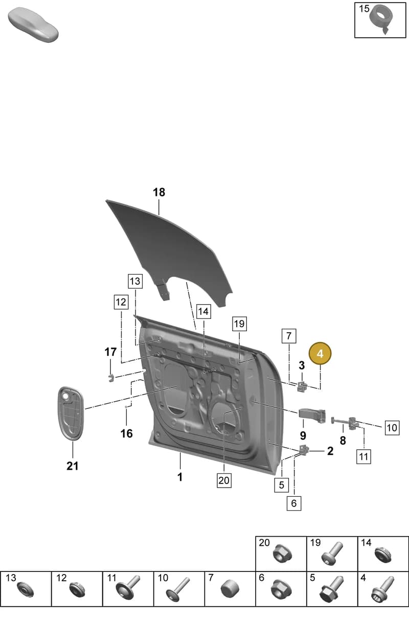 PAA912582 — Porsche Macan (2024-2024) diagram p61804000, position 4