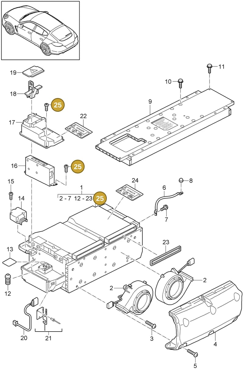 PAA915470 — Porsche Cayenne (2010-2018) diagram p35901040, position 25