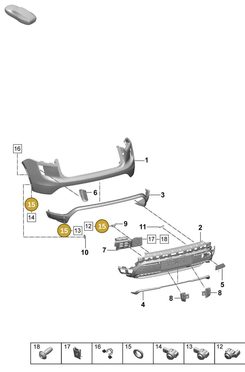 PAA9191339B9 — Porsche Macan (2024-2024) diagram p61802510, position 15