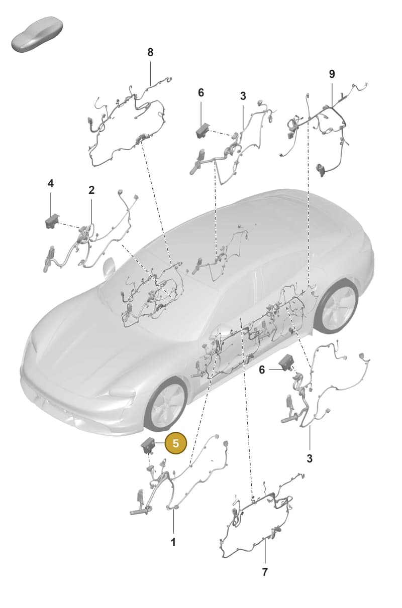 PAA959793 — Porsche Taycan Sport Turismo (2019-2024) diagram p56902150, position 5