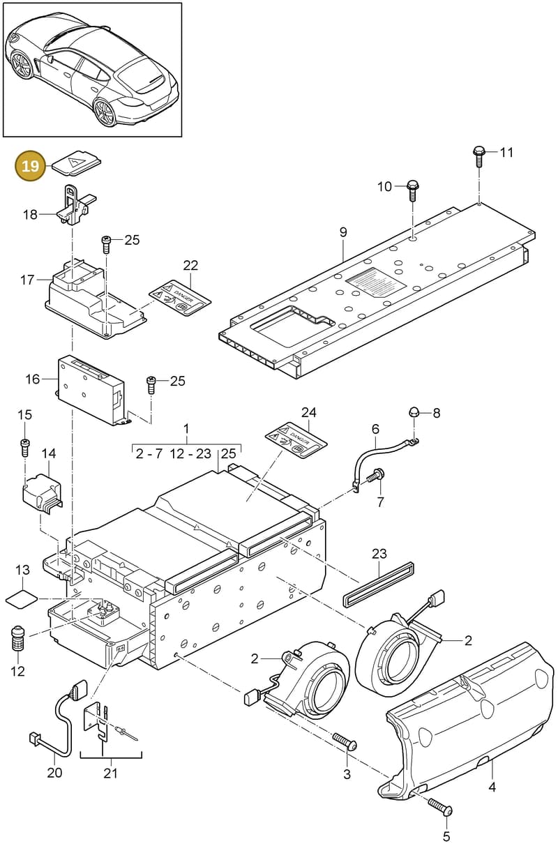 PAA971221C — Porsche Cayenne (2010-2018) diagram p35901040, position 19