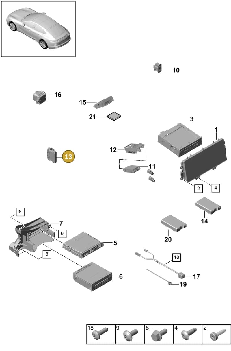 PAB03545600 — Porsche Panamera (2016-2020) diagram p49911000, position 13