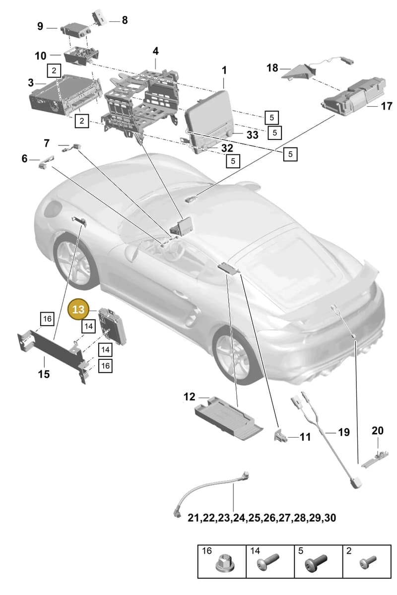 PAB03545600 — Porsche Cayman (2019-2022) diagram p55911000, position 13