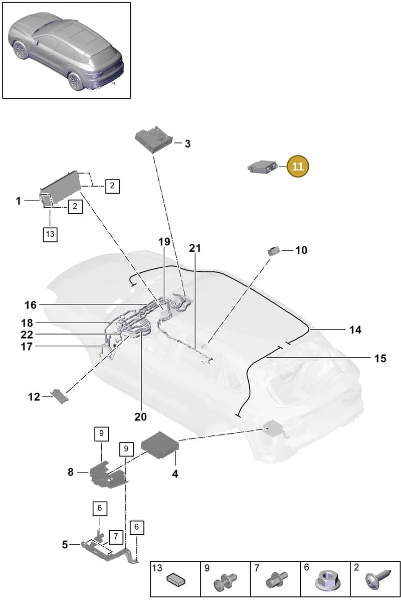 PAB03545602 — Porsche Cayenne (2017-2023) diagram p51911000, position 11