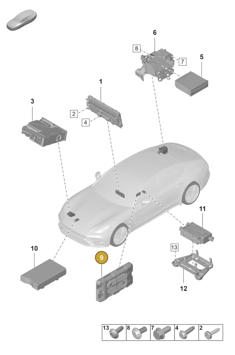 PAB03545602 — Porsche Panamera (2020-2023) diagram p58911000, position 9