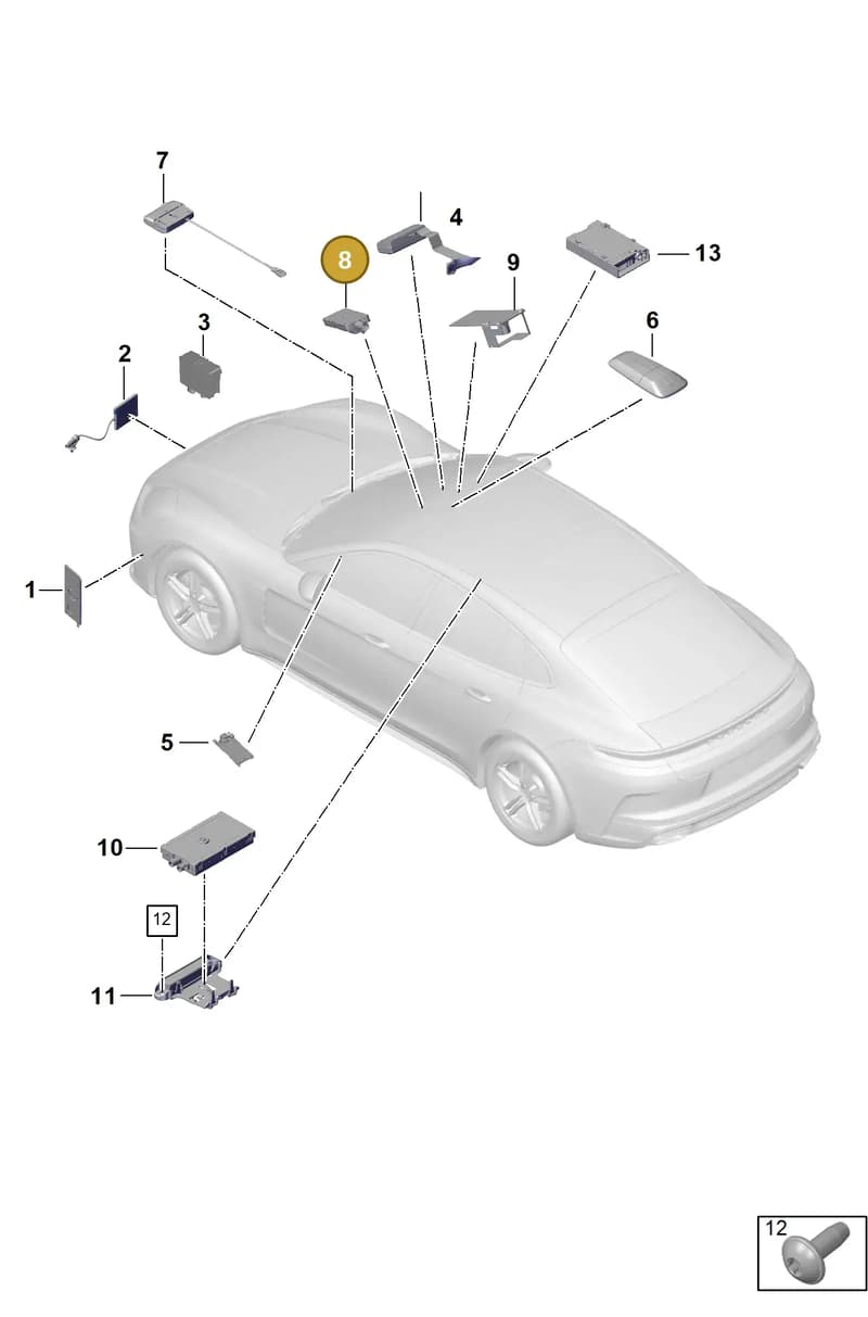 PAB035500 — Porsche Panamera (2023-2025) diagram p62911200, position 8