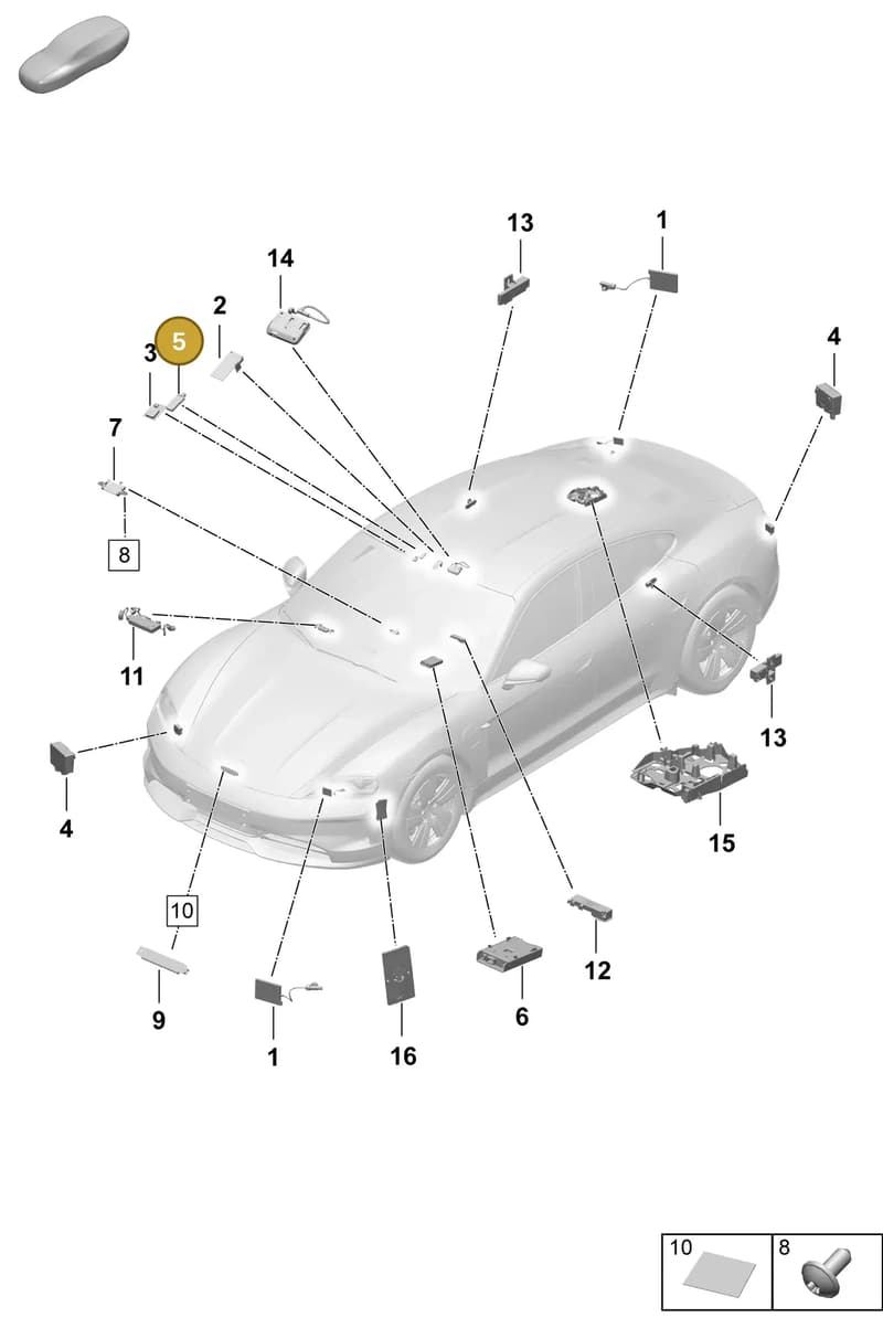 PAB035500 — Porsche Taycan Sport Turismo (2023-2025) diagram p64911200, position 5