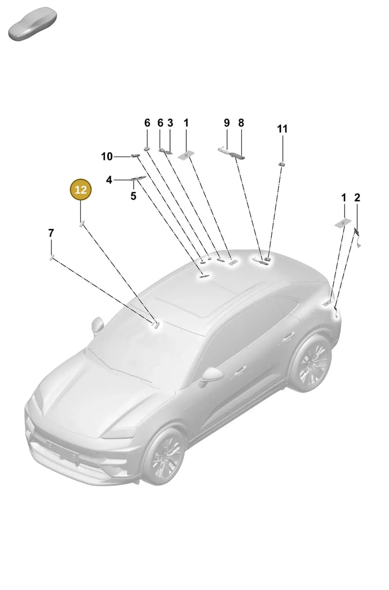 PAB035500 — Porsche Macan (2024-2024) diagram p61911300, position 12