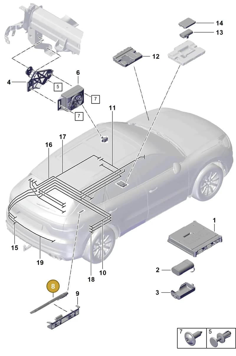 PAB035504A — Porsche Cayenne Coupe (2023-2023) diagram p60901500, position 8