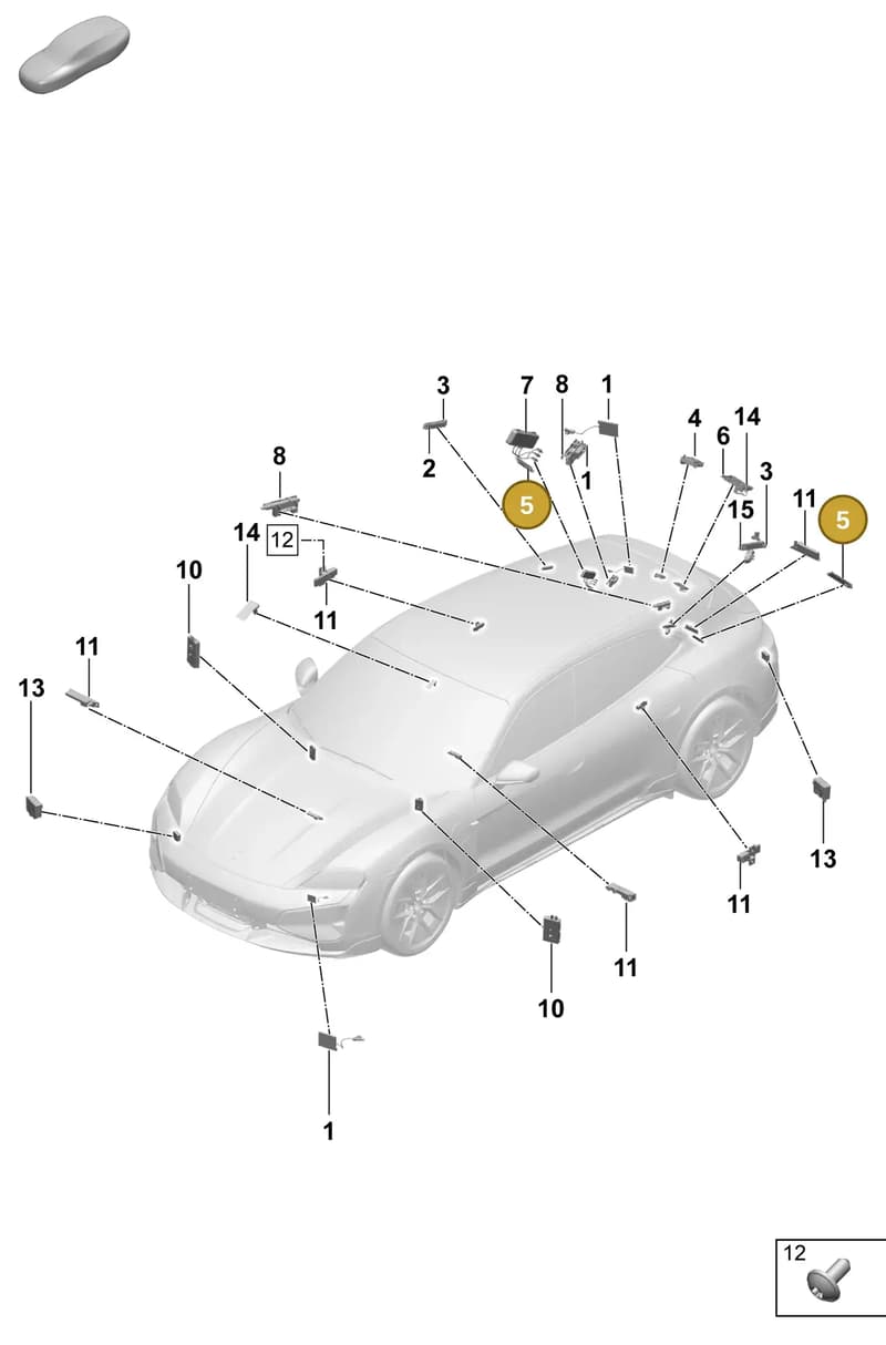 PAB035504A — Porsche Taycan Sport Turismo (2023-2025) diagram p64911300, position 5
