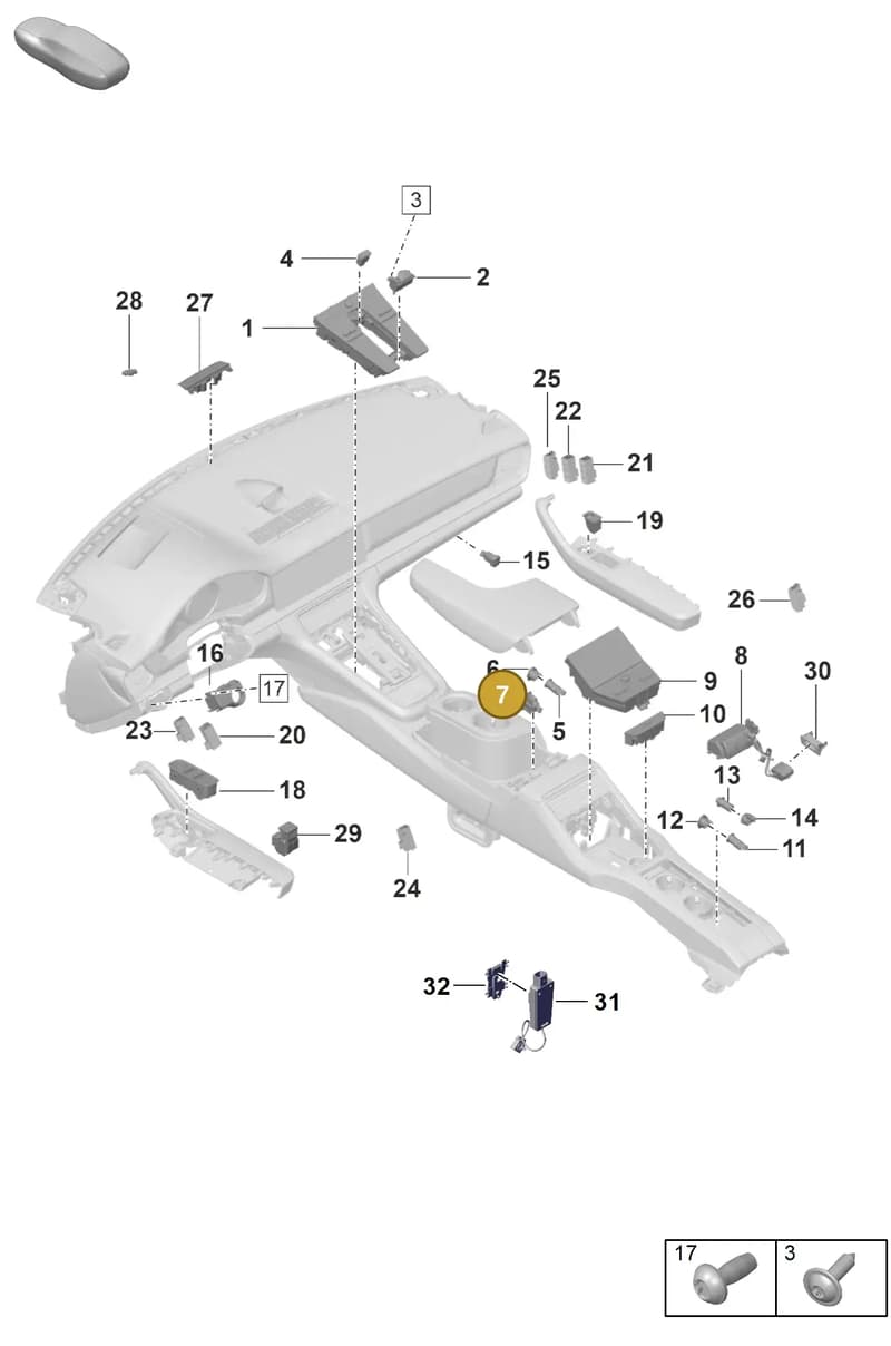 PAB035726 — Porsche Panamera (2020-2023) diagram p58903010, position 7