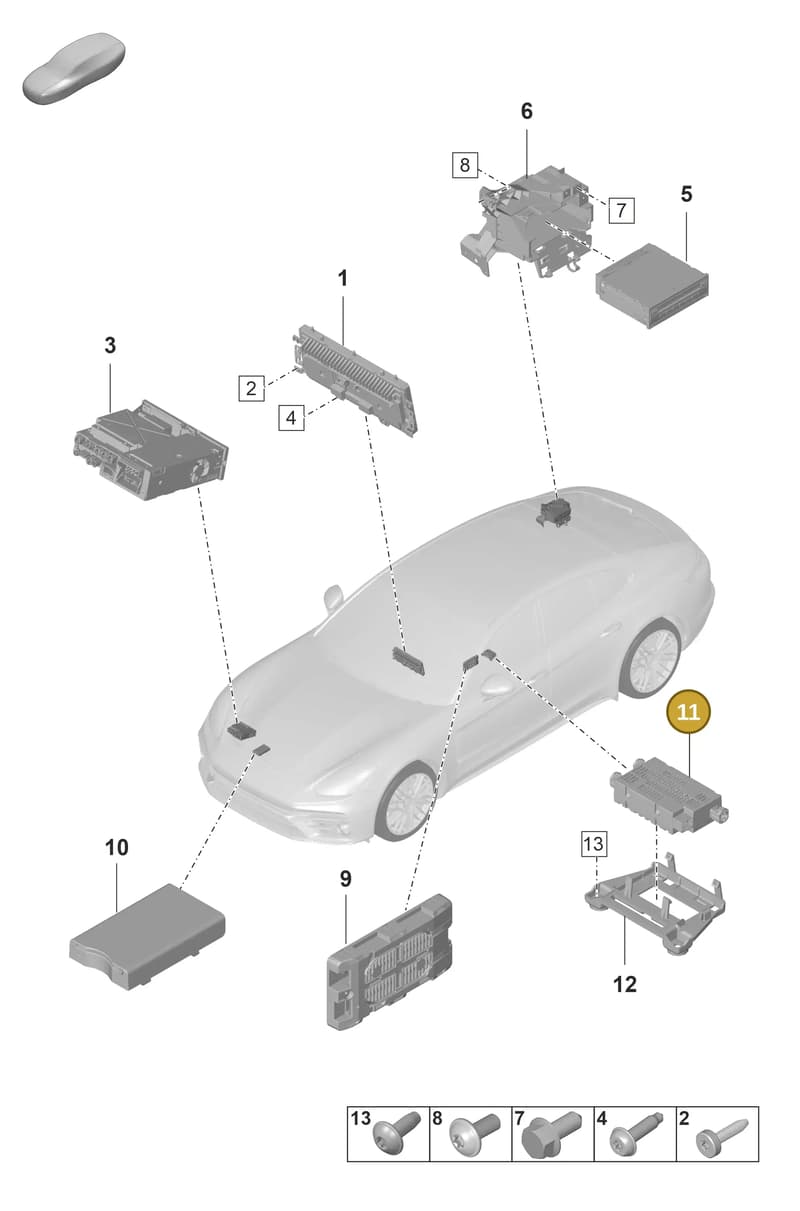 PAB035953 — Porsche Panamera (2020-2023) diagram p58911000, position 11