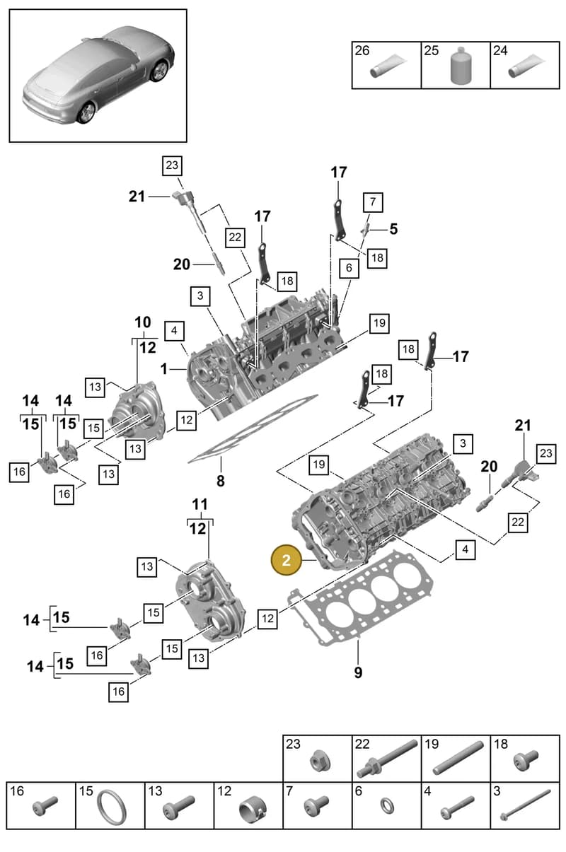 PAB103062 — Porsche Panamera (2016-2020) diagram p49103000, position 2