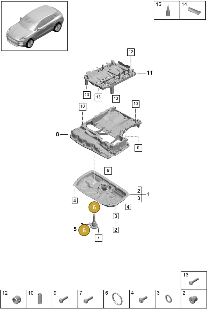 PAB103196C — Porsche Macan (2018-2022) diagram p52104050, position 6